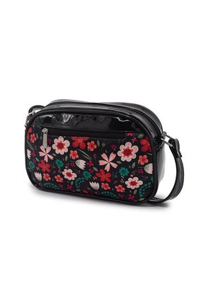 Bolso Manos Libres Macoly 862 Floraria Negro