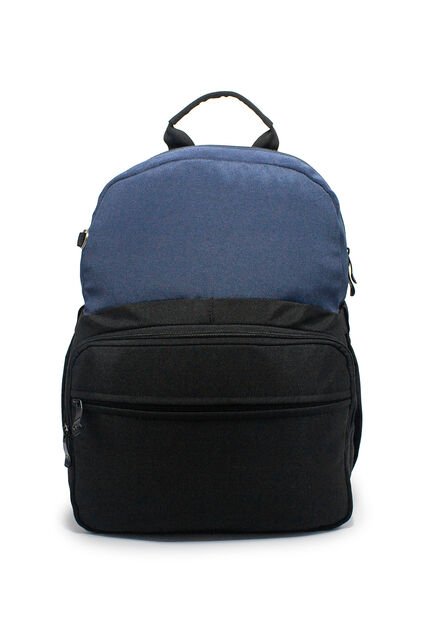 Morral Mediano Macoly 322 Lona Negro X Azul Oscuro