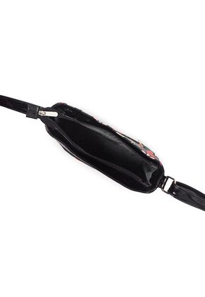 Bolso Manos Libres Mediano 792 Floralia Negro 