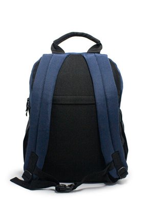 Morral Mediano Macoly 322 Lona Negro X Azul Oscuro