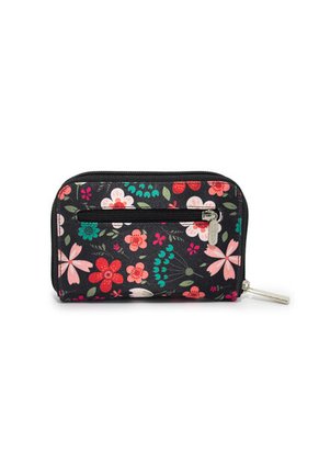 Billetera Mediana Macoly A026 Floraria Negro