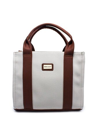 Cartera Manos Libres Macoly 873 Mix Blanco X Miel Macoly