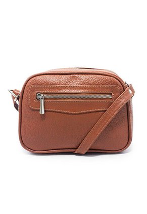 Bolso Manos Libres Macoly 788 Cuero Miel Niquel