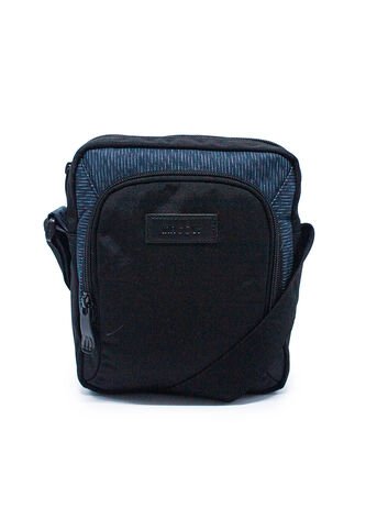 Bolso Manos Libres Macoly 278 Lona Negro Azul Electron Macoly