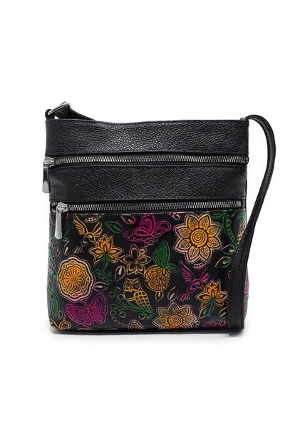 Bolso Manos Libres M301 Cuero Tala Negro Niquel