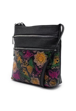 Bolso Manos Libres M301 Cuero Tala Negro Niquel