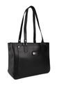 Bolso De Hombro OC462 Cuero Negro Liso de Macoly