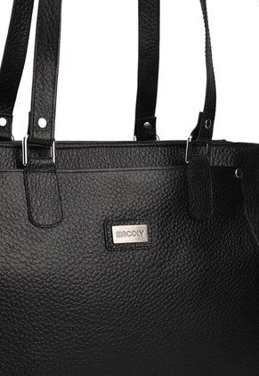 Bolso De Hombro OC462 Cuero Negro Liso