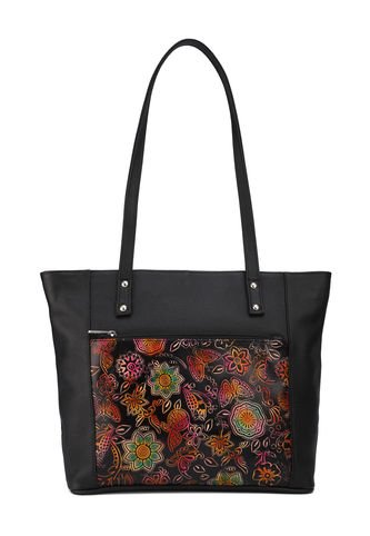 Bolso De Hombro M841 Cuero Tala Negro Macoly