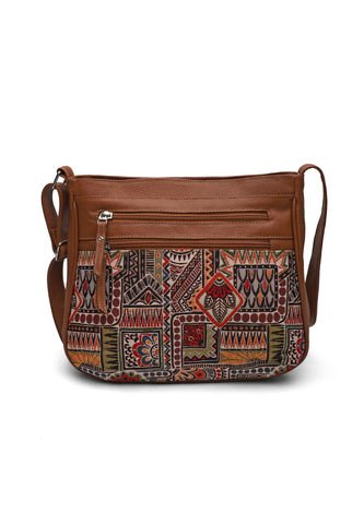 Bolso Manos Libres 820 Cuero Miel X Yacar Macoly