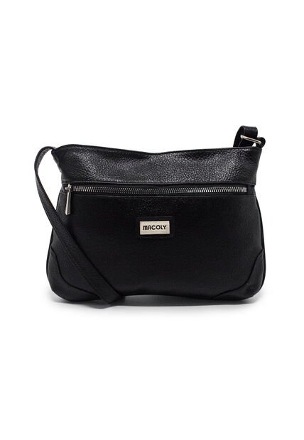 Bolso Manos Libres Macoly 790 Cuero Negro Niquel
