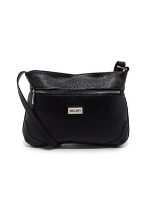 Bolso Manos Libres Macoly 790 Cuero Negro Niquel