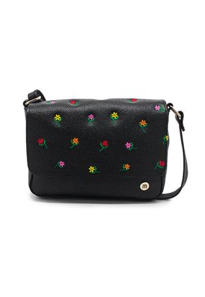 Bolso Manos Libres M403 Cuero Negro Bordado