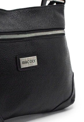 Bolso Manos Libres Macoly 790 Cuero Negro Niquel