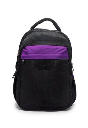 Morral Grande Macoly 268 Lona Negro X Morado