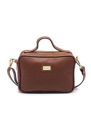 Bolso Manos Libres M401 Cuero Miel Liso Oro