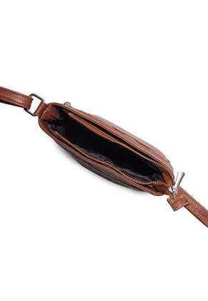 Bolso Manos Libres M301 Cuero Tala Miel Niquel