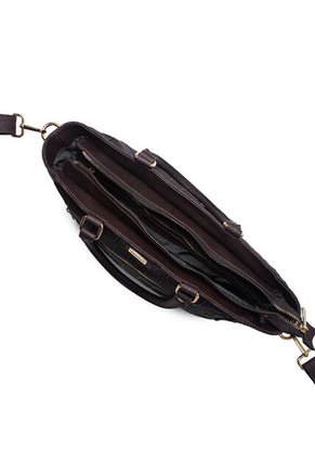 Bolso De Hombro Grande Macoly 878 Lambani Cafe Oro