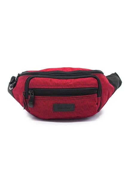 Canguro En Lona 319 Correa Corta Para Uso Riñonera Lona Rojo