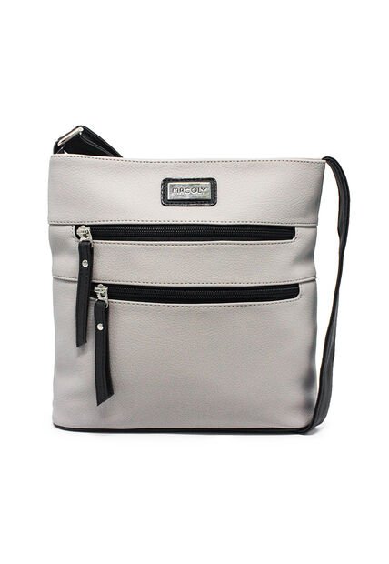 Bolso Manos Libres Macoly 866 Mix Taupe X Negro