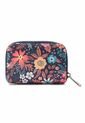 Billetera Mini Macoly A017 Flora Azul Niquel  de Macoly