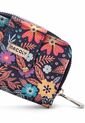 Billetera Mini Macoly A017 Flora Azul Niquel  de Macoly
