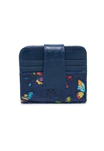 Billetera Mini Macoly C706 Cuero Azul Tala Macoly