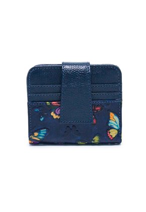 Billetera Mini Macoly C706 Cuero Azul Tala