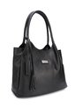 Bolso De Hombro 443 Cuero Negro de Macoly