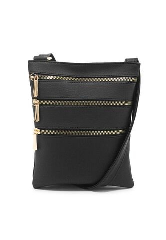 Bolso Manos Libres Macoly 706 Marsella Negro Oro Macoly