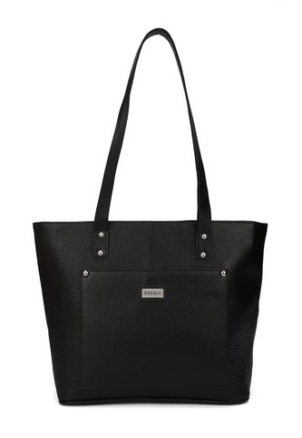 Bolso De Hombro 529 Cuero Negro Macoly