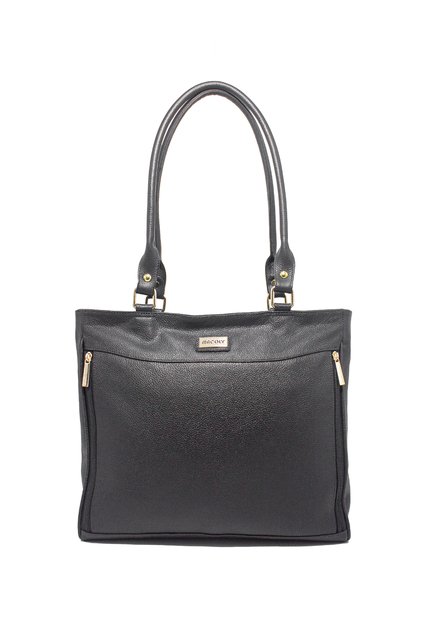 Bolso De Hombro Macoly 1027 Cuero Negro