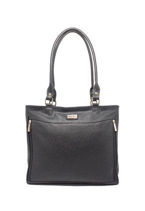 Bolso De Hombro Macoly 1027 Cuero Negro