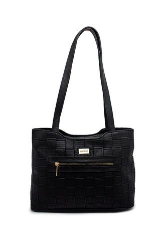 Bolso De Hombro Macoly 816 Lambani Negro Oro Macoly