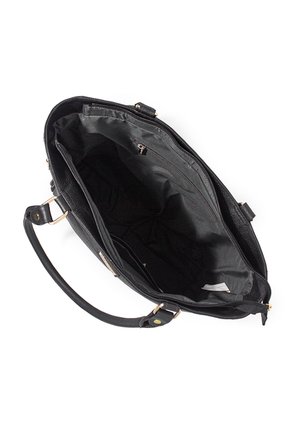 Bolso De Hombro Macoly 1027 Cuero Negro