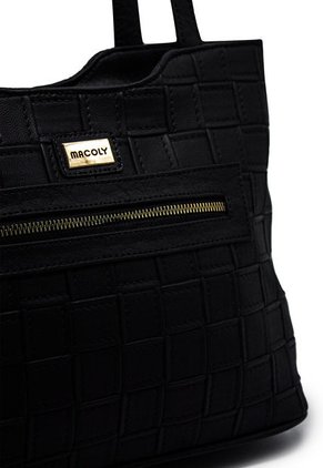 Bolso De Hombro Macoly 816 Lambani Negro Oro