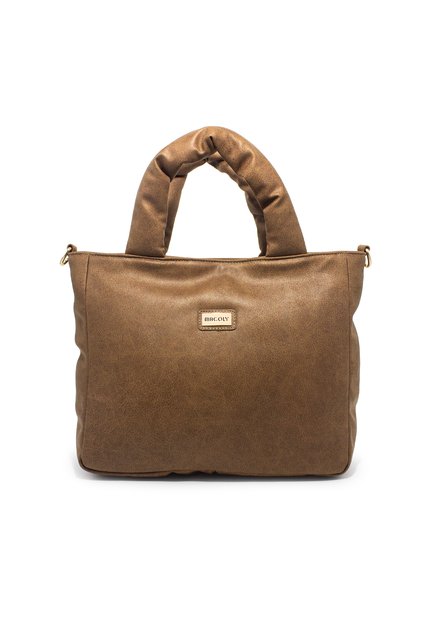 Bolso De Hombro Manos Libres Macoly 884 Bruma Chocolate