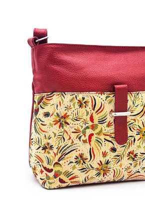 Bolso Manos Libres Macoly 400 Cuero Rojo X Yacar Palomino