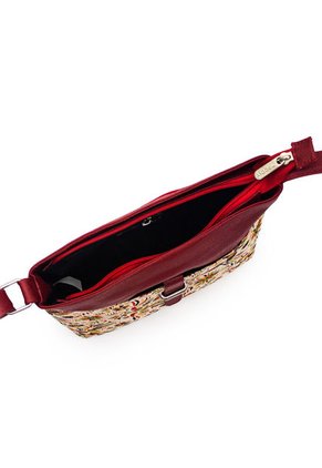 Bolso Manos Libres Macoly 400 Cuero Rojo X Yacar Palomino