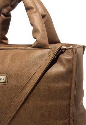 Bolso De Hombro Manos Libres Macoly 883 Bruma Chocolate