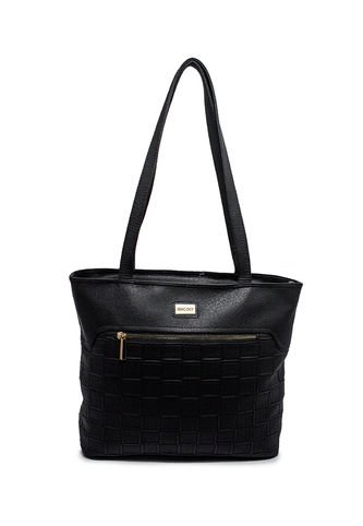 Bolso De Hombro Macoly 877 Lambani Negro Oro Macoly