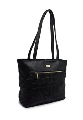 Bolso De Hombro Macoly 877 Lambani Negro Oro