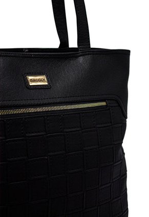 Bolso De Hombro Macoly 877 Lambani Negro Oro