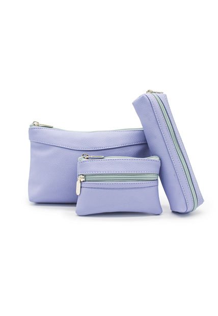 Cosmetiquera, Monedero Y Portaesferos Londy Lavanda