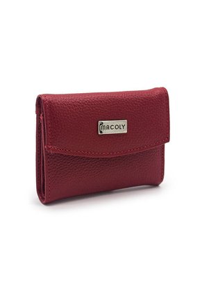 Billetera Mini A035 Cuero Rojo Liso