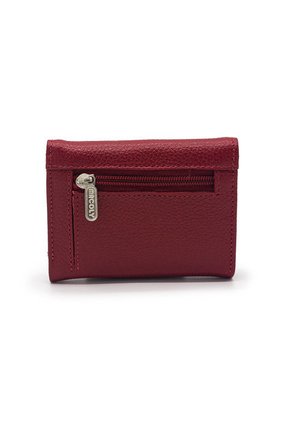Billetera Mini A035 Cuero Rojo Liso