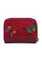 Portadocumentos C645 Cuero Tala Rojo Mariposa Grande de Macoly
