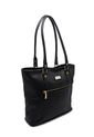 Bolso De Hombro Macoly 1024 Cuero Negro Liso de Macoly
