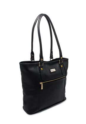Bolso De Hombro Macoly 1024 Cuero Negro Liso