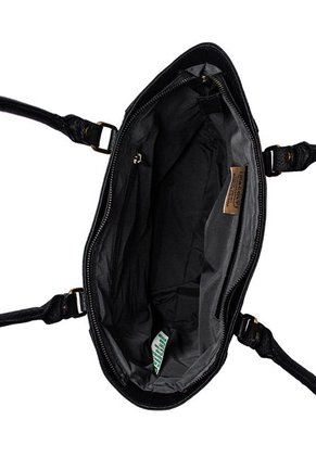 Bolso De Hombro Macoly 1024 Cuero Negro Liso